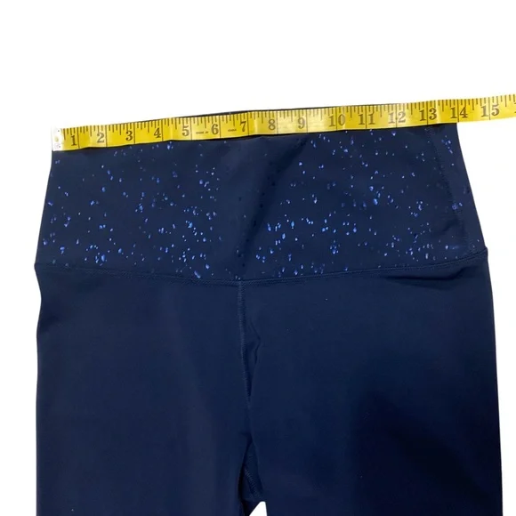 Z by Zobha Women’s Shine High Waisted Leggings Size L Athletic Navy Sparkle - Picture 8 of 14